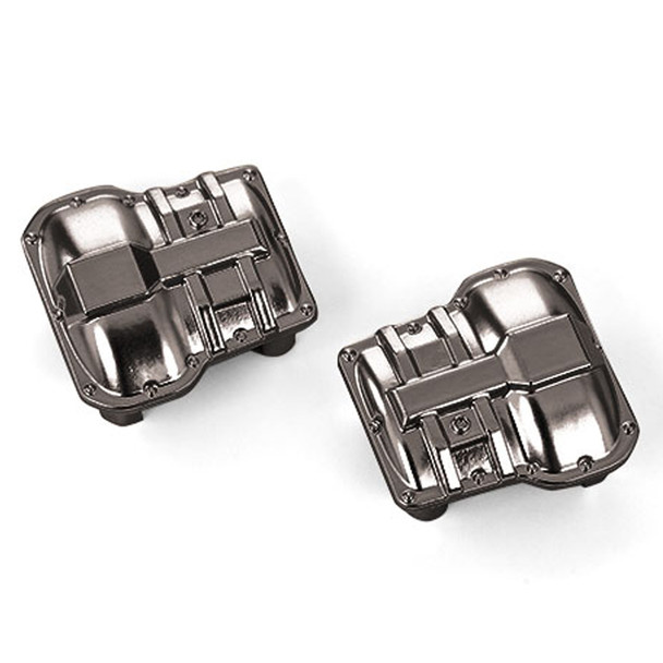 Traxxas 9738-BLKCR Front or Rear Axle Covers (2) Black / Chrome for TRX-4M