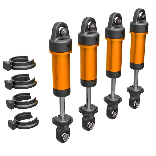 Traxxas 9764-ORNG Aluminum Heavy-Duty GTM Shocks (4) Orange for TRX-4M