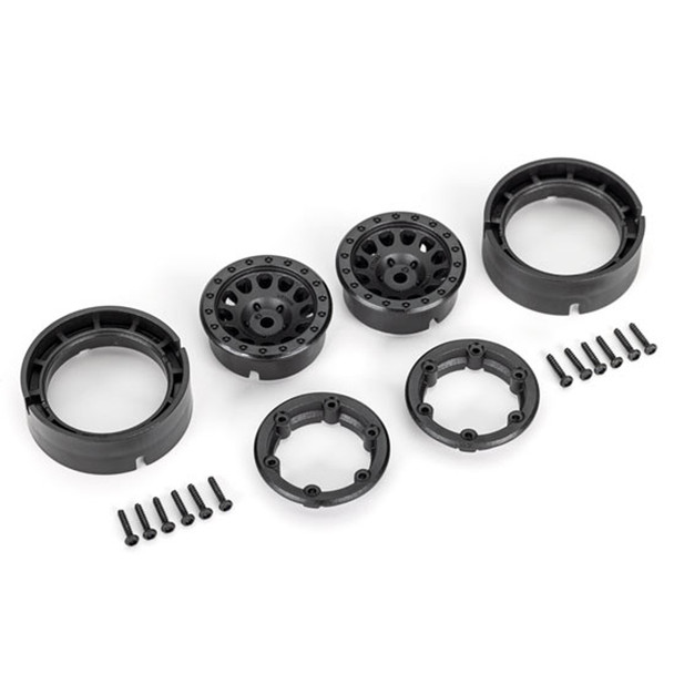 Traxxas 9781 Method Race Wheels 1.0'' - 105 Beadlock Black (2) for TRX-4M