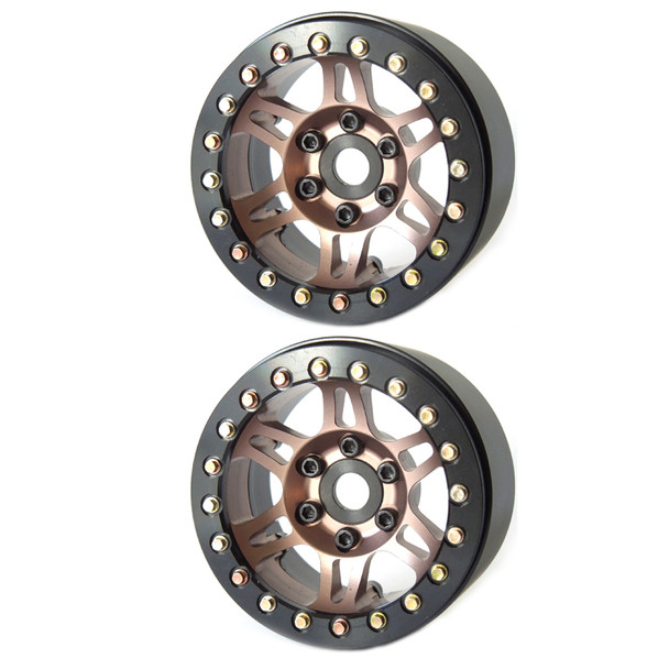 SSD RC SSD00383 Aluminum 1.9" Prospect Beadlock Wheels Bronze (2)