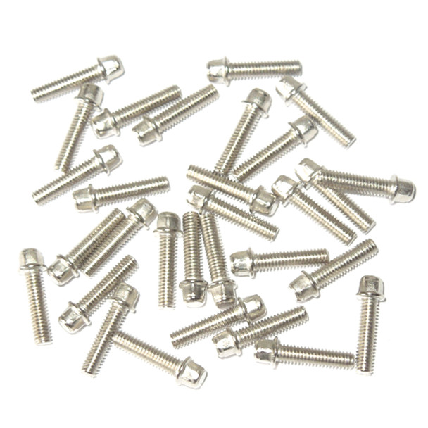 SSD RC SSD00409 Silver M2.5 x 10mm Scale Wheel Bolts (30)