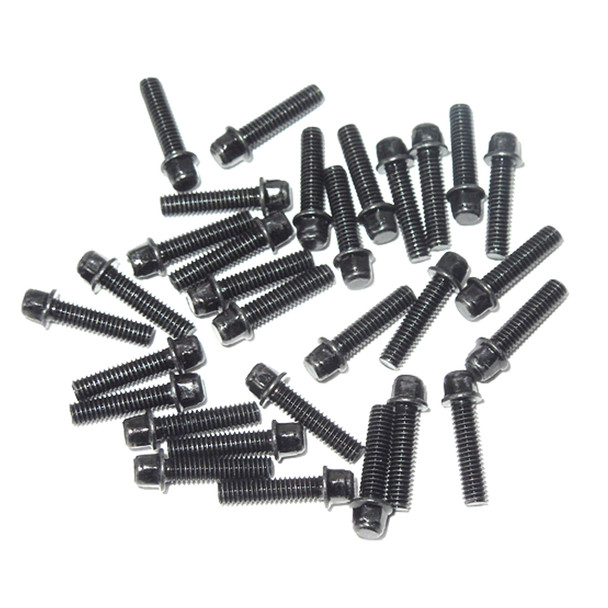 SSD RC SSD00410 Black M2.5 x 10mm Scale Wheel Bolts (30)