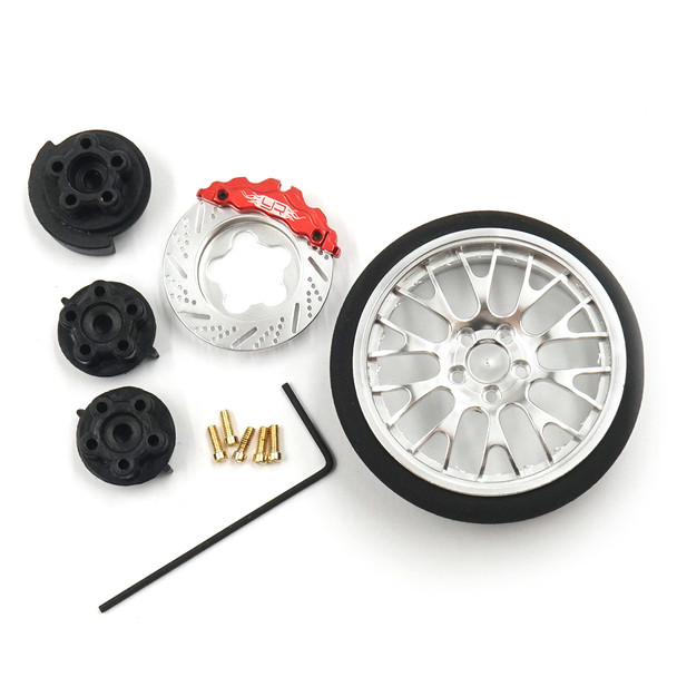 Yeah Racing YA-0625SV Aluminum Transmitter Steering Wheel Set Silver Type A