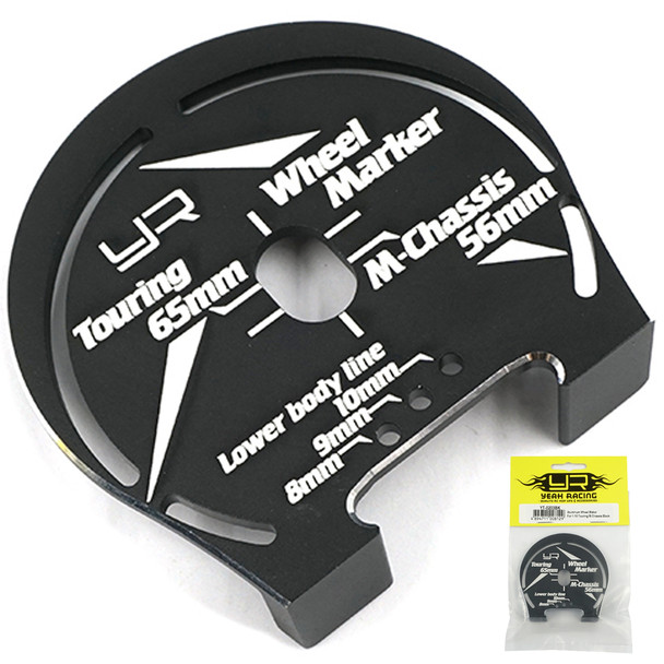 Yeah Racing YT-0203BK Aluminum Wheel Well Marker Black : 1:10 Touring M-Chassis