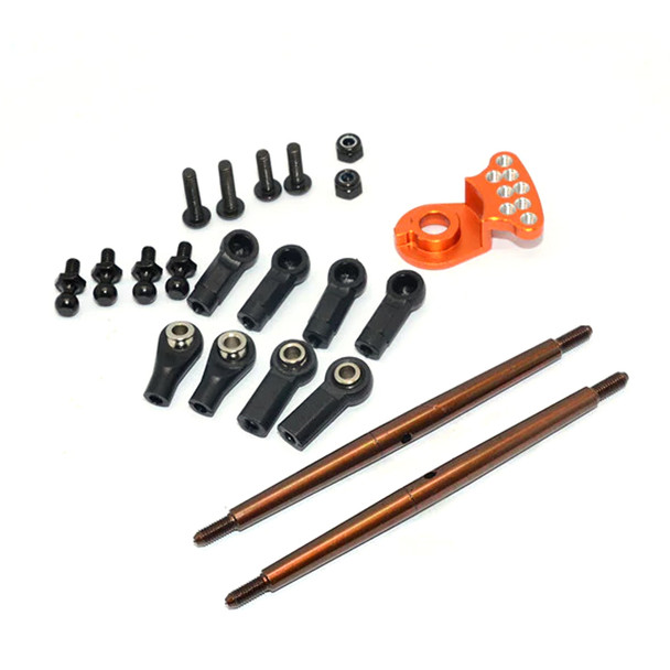 GPM Spring Steel Modified Anti-Thread Steering Tie Rod w/Saver Orange : Tamiya DT-03 GPM Spring Steel Modified Anti-Thread Steering Tie Rod w/Saver Orange : Tamiya DT-03