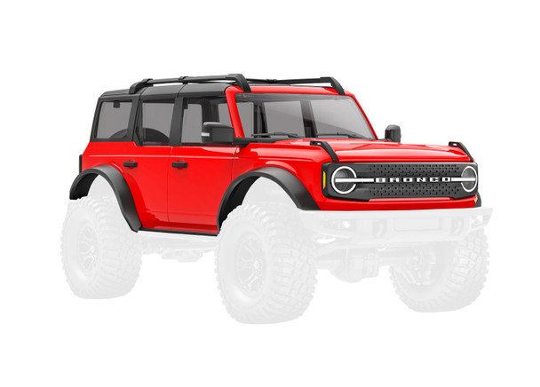 Traxxas 9711-RED Complete 1/18 Ford Bronco Body Red for TRX-4M