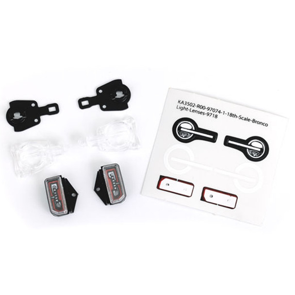 Traxxas 9718 Front & Rear LED Lenses for 1/18 TRX-4M Ford Bronco Body