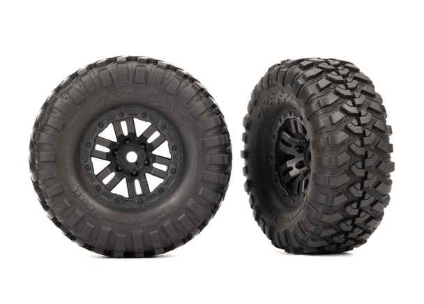 Traxxas 9773 Canyon Trail 2.2x1.0" Tires w/ Black 1.0" Wheels (2) for TRX-4M