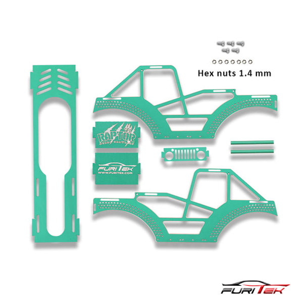 Furitek Raptor Aluminum Frame Kit for SCX24 Crawlers - Green Seafoam