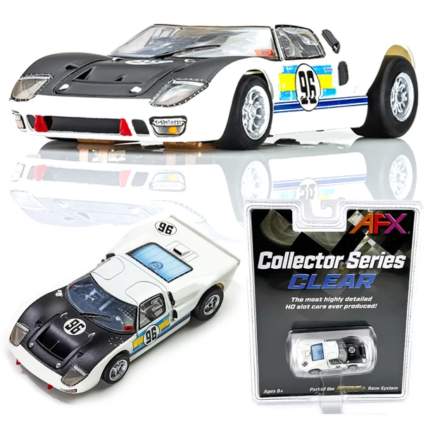 AFX 22057 Mega-G+ Ford GT40 Mark II #96 White/Black HO Scale Slot Car