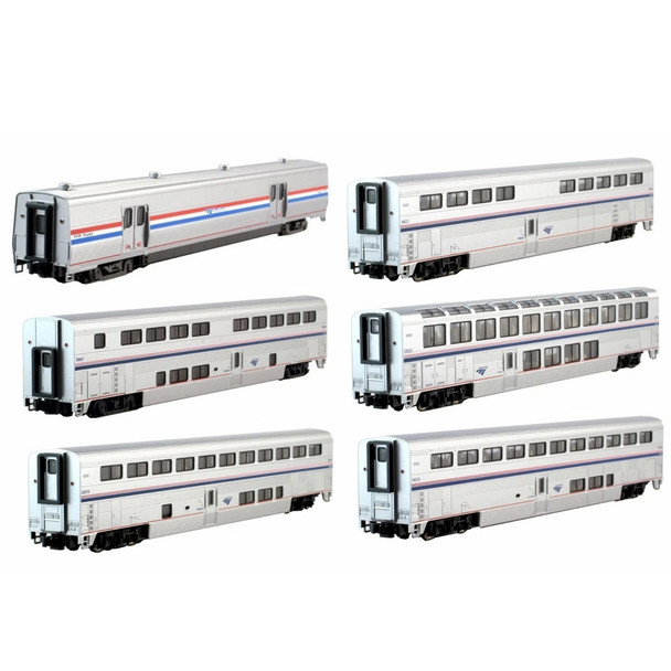 Kato 10-1789 Amtrak Superliner Phase VI 6-Unit Bookcase Set N Scale