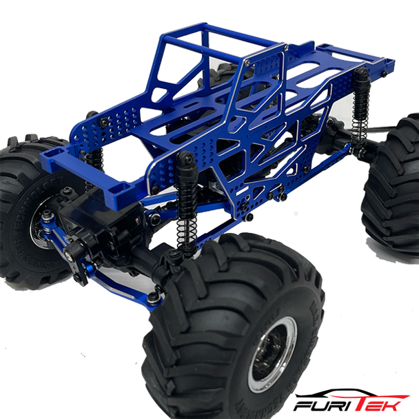 Furitek Rampart Frame Kit for FCX24 Max Smasher Alum Blue Pro Version w/Link & Steering Link