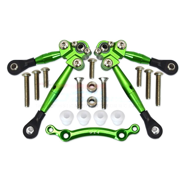 GPM Alum Front Tie Rods w/Stabilizer for C Hub Green for Ford GT 4-Tec 2.0/3.0