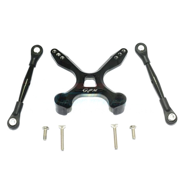 GPM Aluminum Rear Tie Rods w/ Stabilizer Black for Traxxas Ford GT 4-Tec 2.0/3.0