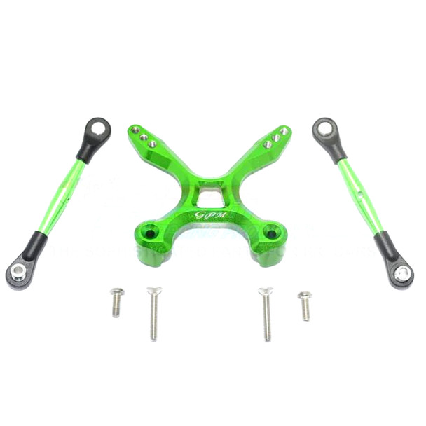 GPM Aluminum Rear Tie Rods w/ Stabilizer Green for Traxxas Ford GT 4-Tec 2.0/3.0