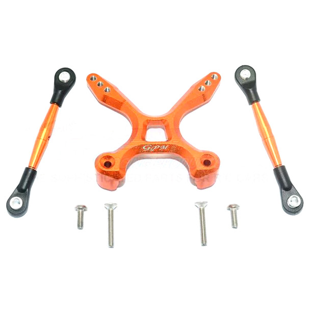 GPM Aluminum Rear Tie Rods w/ Stabilizer Orange for Traxxas Ford GT 4-Tec 2.0/3.0