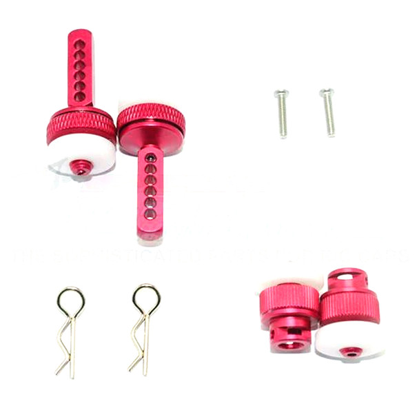 GPM Aluminum Front & Rear Magnetic Body Mount Red for Traxxas Ford GT 4-Tec 2.0