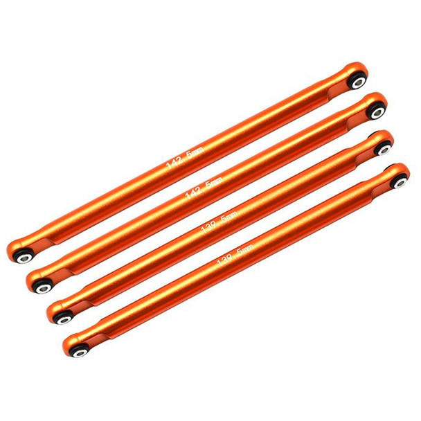 GPM Aluminum Front Or Rear Upper & Lower Chassis Links Orange for Losi 1/8 LMT