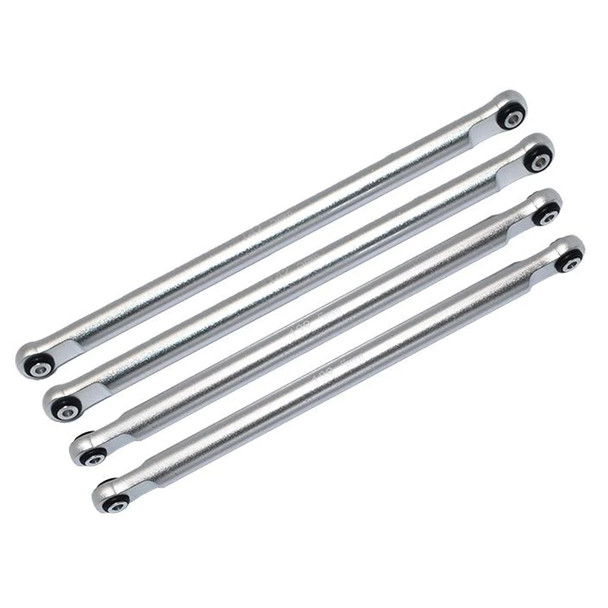 GPM Aluminum Front Or Rear Upper & Lower Chassis Links Silver for Losi 1/8 LMT