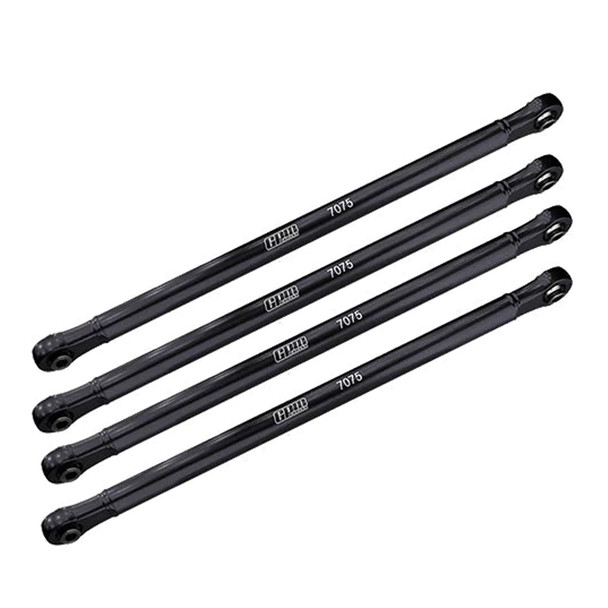 GPM Racing Aluminum 7075-T6 Upper Link Bar Set Black for Losi 1/8 LMT