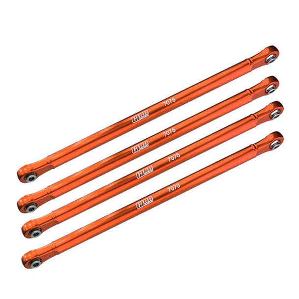 GPM Racing Aluminum 7075-T6 Upper Link Bar Set Orange for Losi 1/8 LMT