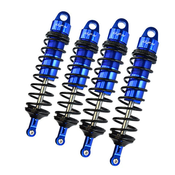 GPM Aluminum Front & Rear Adjustable Spring Shock w/ 6mm Shaft Blue for 1/8 Sledge