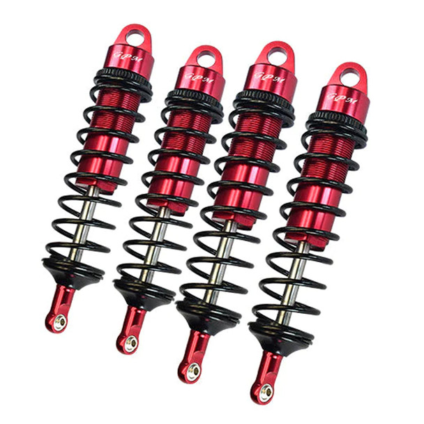 GPM Aluminum Front & Rear Adjustable Spring Shock w/ 6mm Shaft Red for 1/8 Sledge