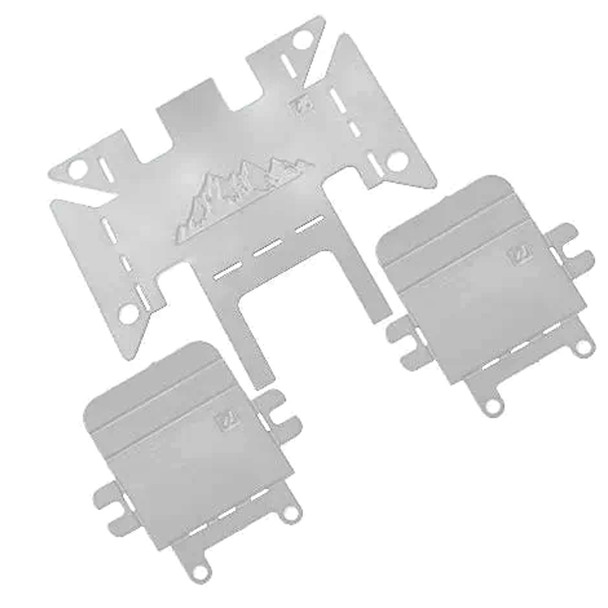 GPM Racing Universal Metal Skid Plates Silver for 1/18 TRX4M Bronco / Defender GPM Racing Universal Metal Skid Plates Silver for 1/18 TRX4M Bronco / Defender