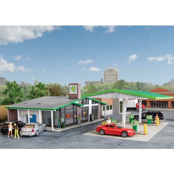 Walthers 933-3542 Modernized Gas Station - Main Building Kit HO Scale