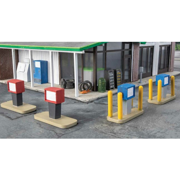 Walthers 933-3545 Gas Station Details Kit HO Scale