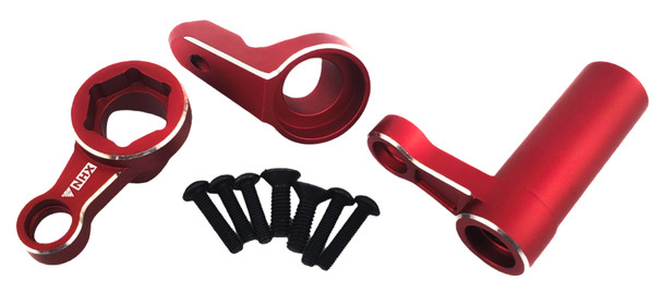 NHX RC Aluminum Steering Bellcrank Saver for 1/8 Traxxas Sledge -Red