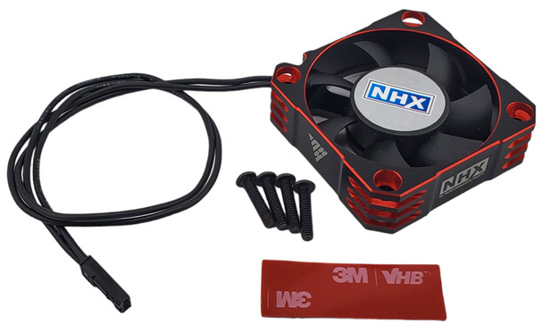 NHX RC 1/5 Aluminum 50mm Case High Speed Cooling Fan for Castle XLX2 -Red/Black