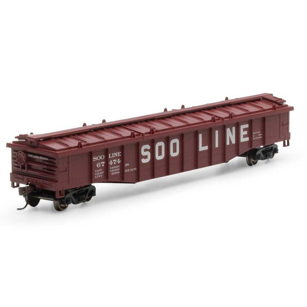 Athearn RND82114 50' Covered Gondola - SOO LINE #67474 Freight Car HO Scale