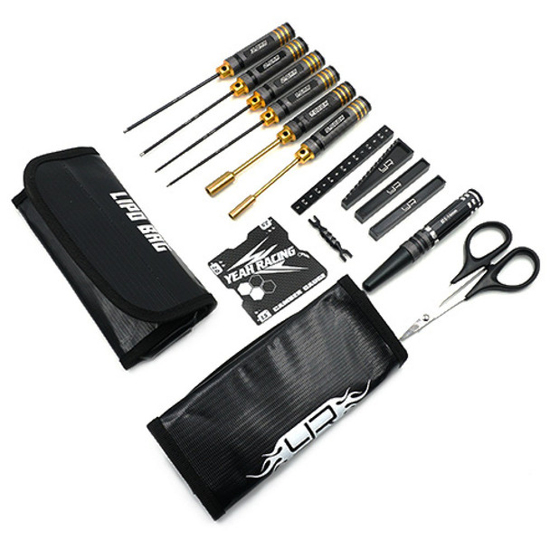 Yeah Racing YT-0193 Track Day Tool Set w/ Lipo Battery Bag for 1:10 RC Car