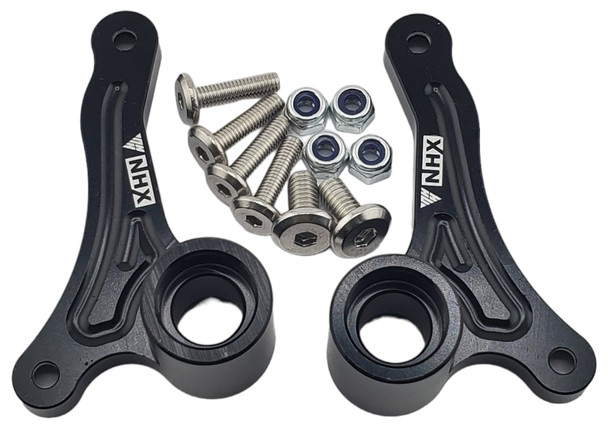 NHX RC Aluminum Front Rocker Arm (2) for 1/10 Traxxas E-Revo 2.0 -Black