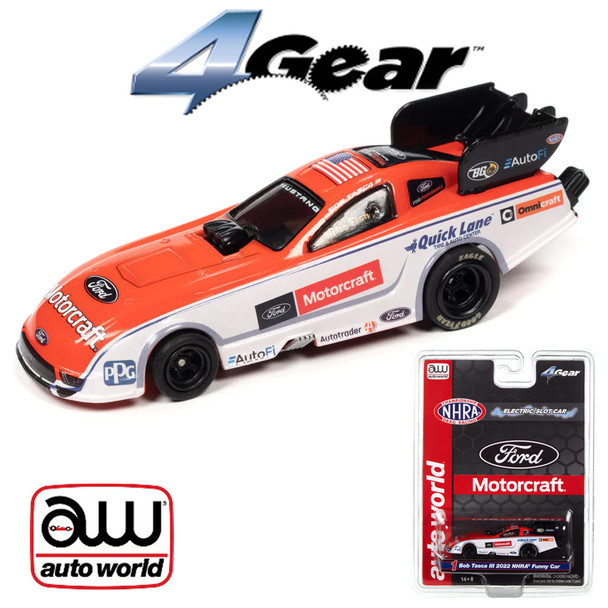 Auto World 4Gear NHRA Bob Tasca III 2022 Ford Mustang GT Funny Car HO Slot Car