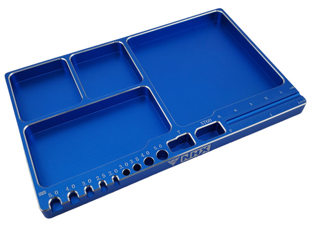 NHX RC Aluminum Magnetic Multifunctional Screw Parts Soldering Jig Tray-Blue