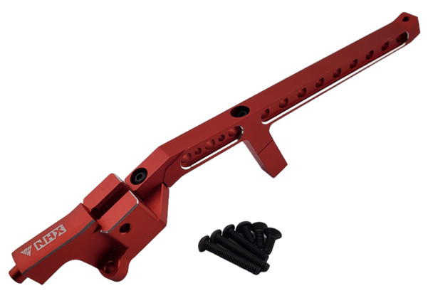NHX RC Aluminum Rear Chassis Brace for 1/8 Traxxas Sledge -Red