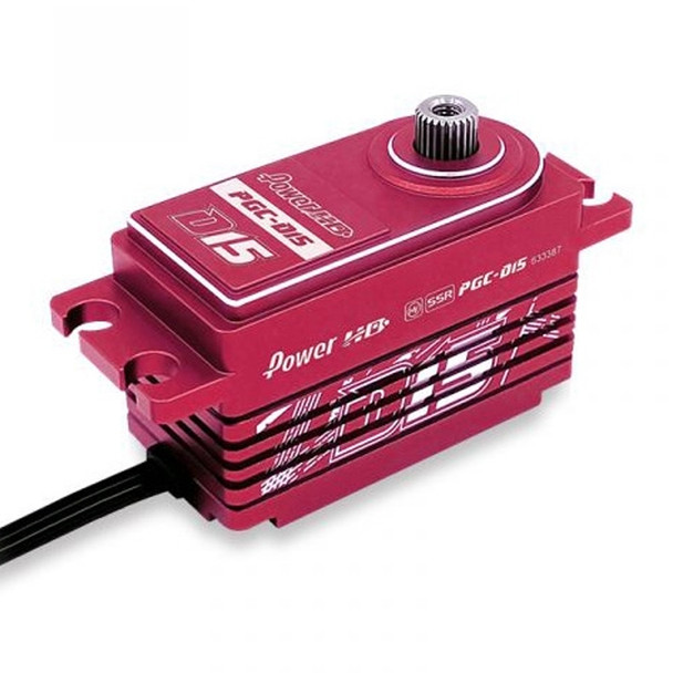 POWER HD D15 High Voltage 250.0 oz / 0.085 Titanium Gear Digital Servo Red