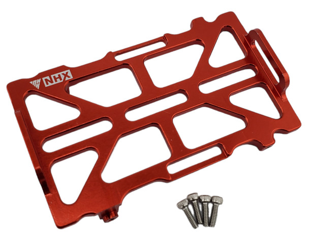 NHX RC Aluminum Battery Tray Mount Set for SCX24 Jeep JT Gladiator -Red