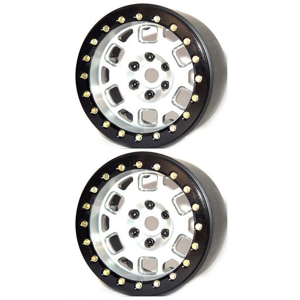 SSD RC SSD00318 2.2" Contender Beadlock Wheels Silver (2)