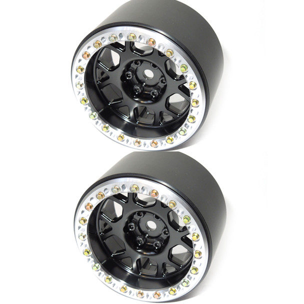 SSD RC SSD00567 2.2" Boxer PL Beadlock Wheels Silver (2)