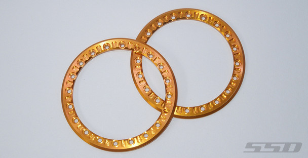 SSD RC SSD00572 2.2” Gold Aluminum Beadlock Rings (2)