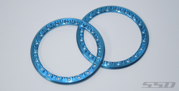 SSD RC SSD00573 2.2” Blue Aluminum Beadlock Rings (2)
