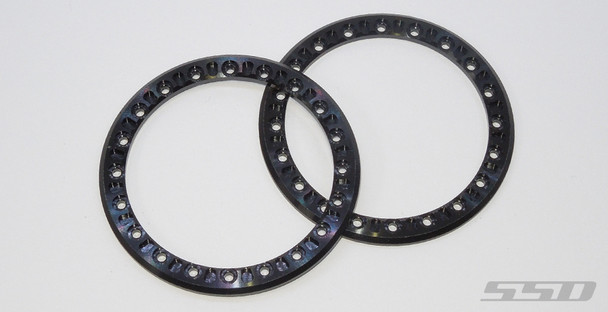 SSD RC SSD00575 2.2” Black Aluminum Beadlock Rings (2)