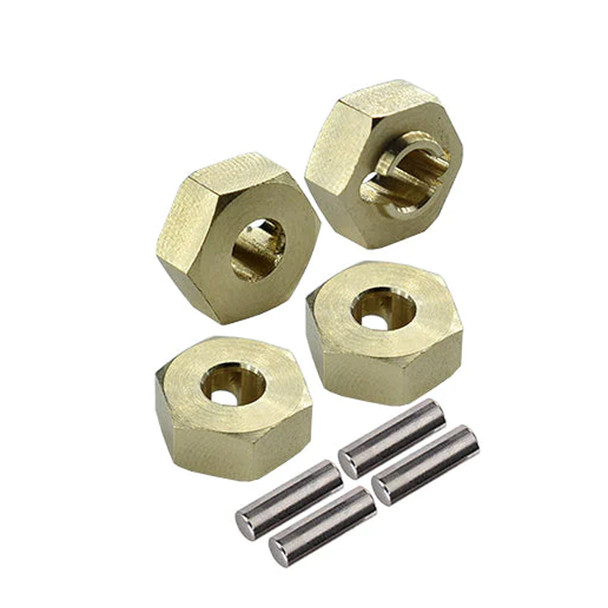 GPM Brass 3mm Thick Wheel Hex Hubs Set for Axial 1/24 AX24 XC-1 Crawler