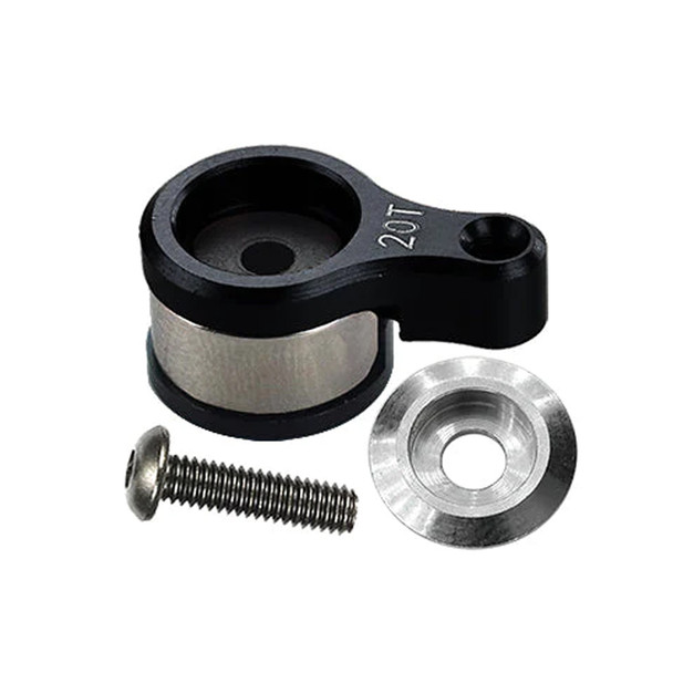 GPM Aluminum 6061-T6 20T Servo Horn Black w/ Built-In Spring for Losi Mini-T 2.0