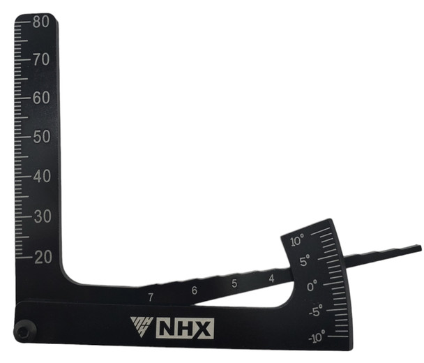 NHX RC Aluminum 3 in 1 Camber Gauge for All 1/8 & 1/10 On Road Cars -Black