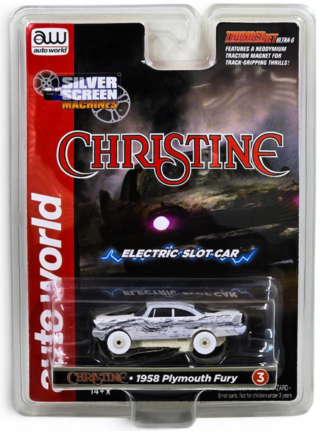Auto World Thunderjet Christine - 1958 Plymouth Fury After Fire iWheels HO Slot Car