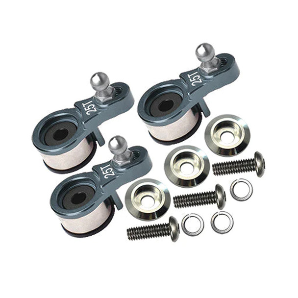 GPM Aluminum Servo Horn Grey w/ Built-In Spring (3 Set) for TRX4